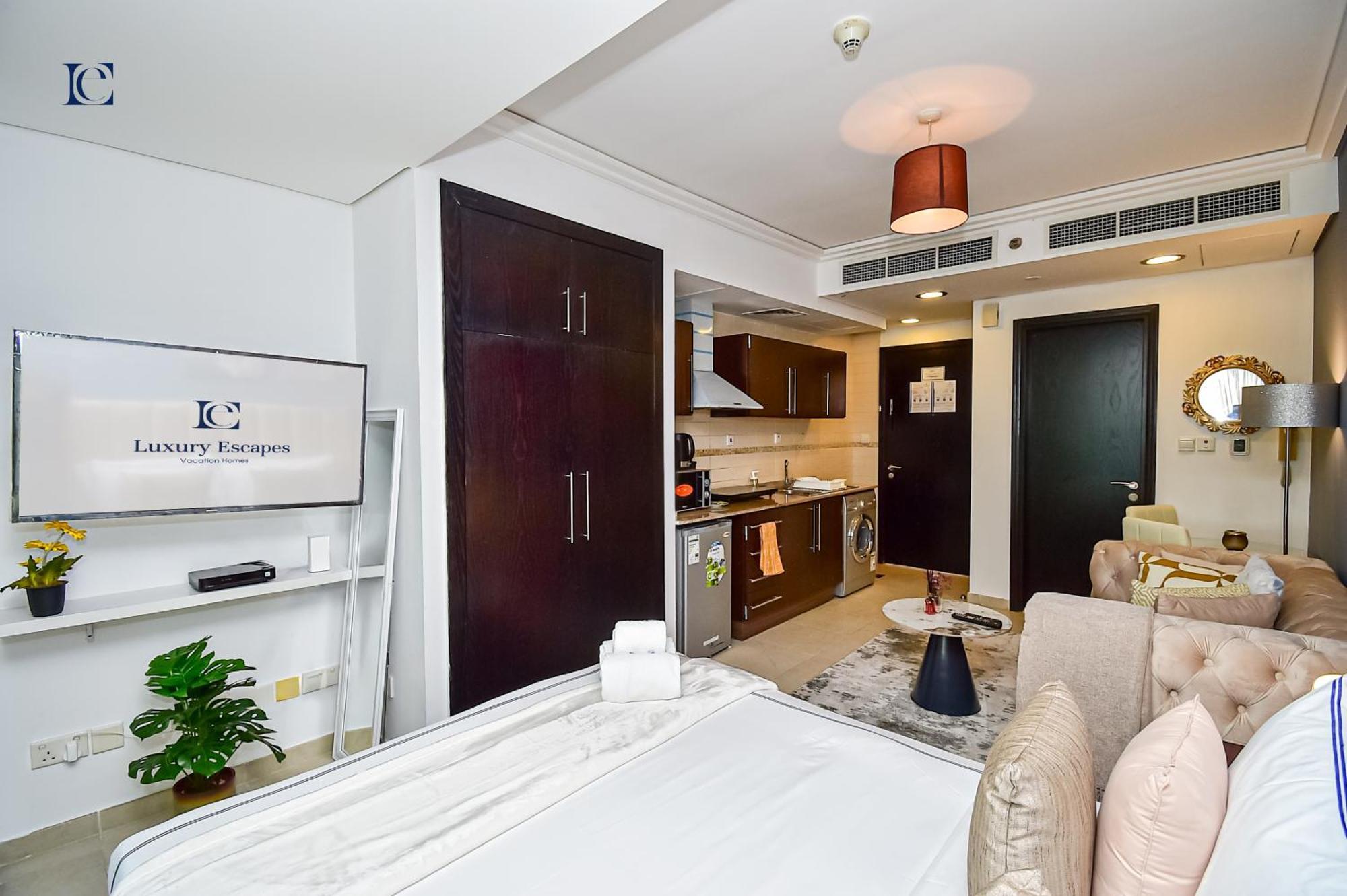 Luxury Escapes - Modern Studio Apt - Metro, Beach & Mall Mins Away Дубай Екстериор снимка